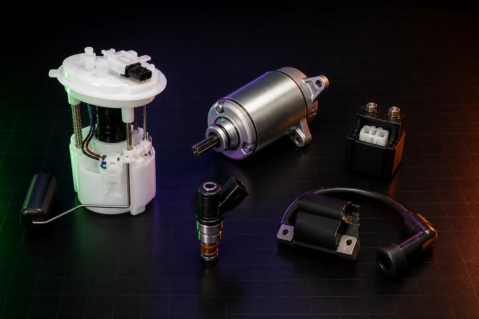Scooter fuel and electrical parts